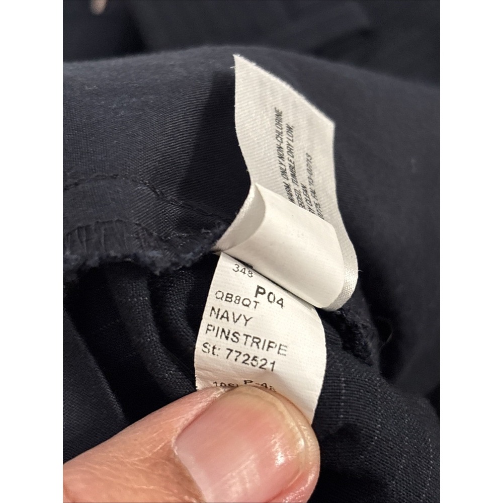 Gap Perfect Trouser Womens Size 10A Stretch Navy Pinstripe Career Dress Pants - Picture 8 of 13